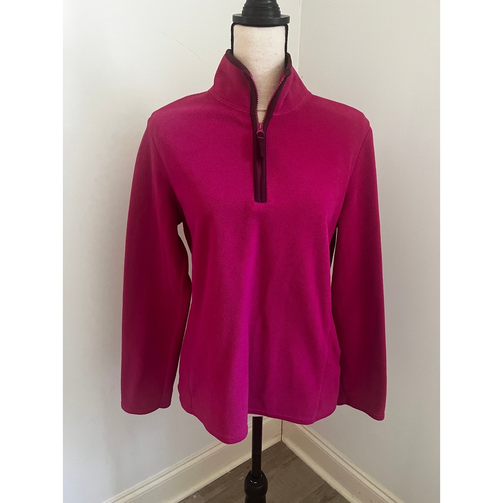 Old Navy Y2K Pink Quarter Zip Fleece Pullover Medium Sweater Retro Gorpcore Cozy